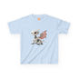 Sitting Grey Robot Dragon Kids 100% Cotton T-Shirt - Teeny Tiny Dragons