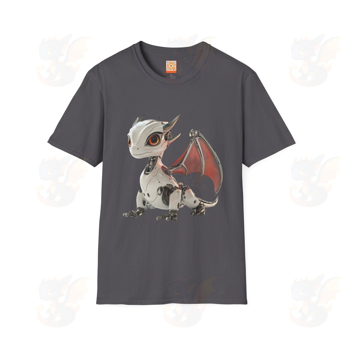 Adult Robot Dragon Design Unisex Softstyle T-Shirt