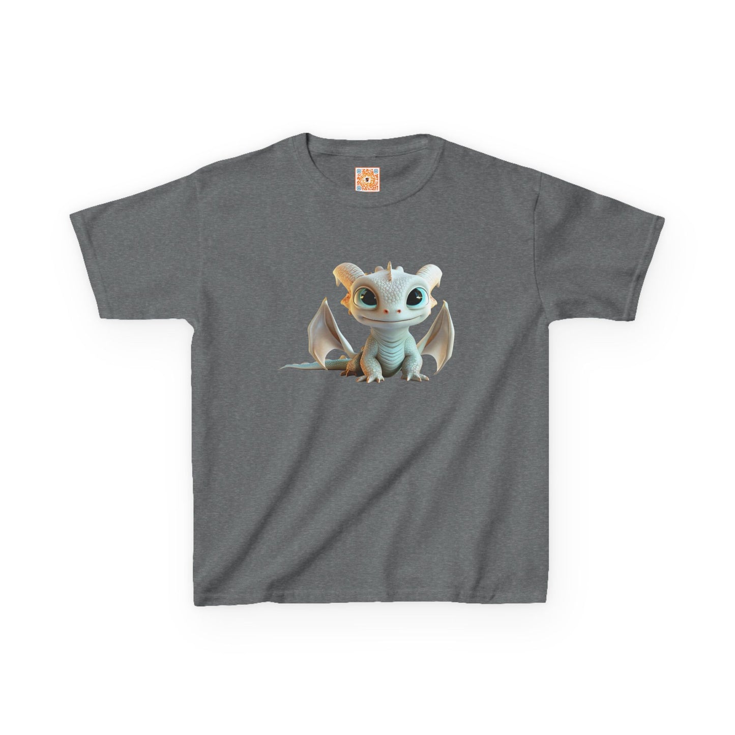 Very Cute Pale Dragon Kids Heavy Cotton T-Shirt - Teeny Tiny Dragons
