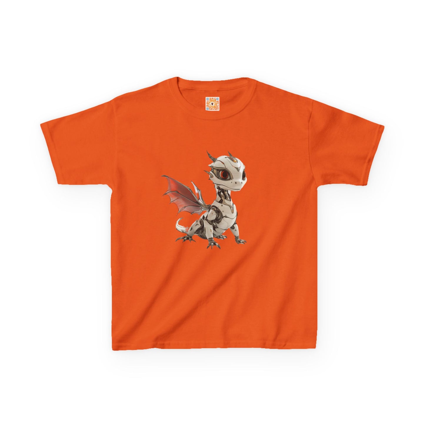 Amber Robot Dragon Heavy Cotton T-Shirt - Teeny Tiny Dragons