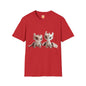 Twin Baby Dragons Adult Unisex Softstyle T-Shirt - Teeny Tiny Dragons