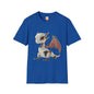 Sitting Robot Dragon Adult Unisex Softstyle T-Shirt - Teeny Tiny Dragons