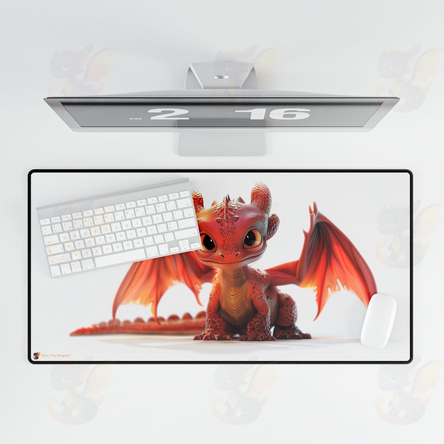 Beautiful Little Red Dragon Mouse Mat