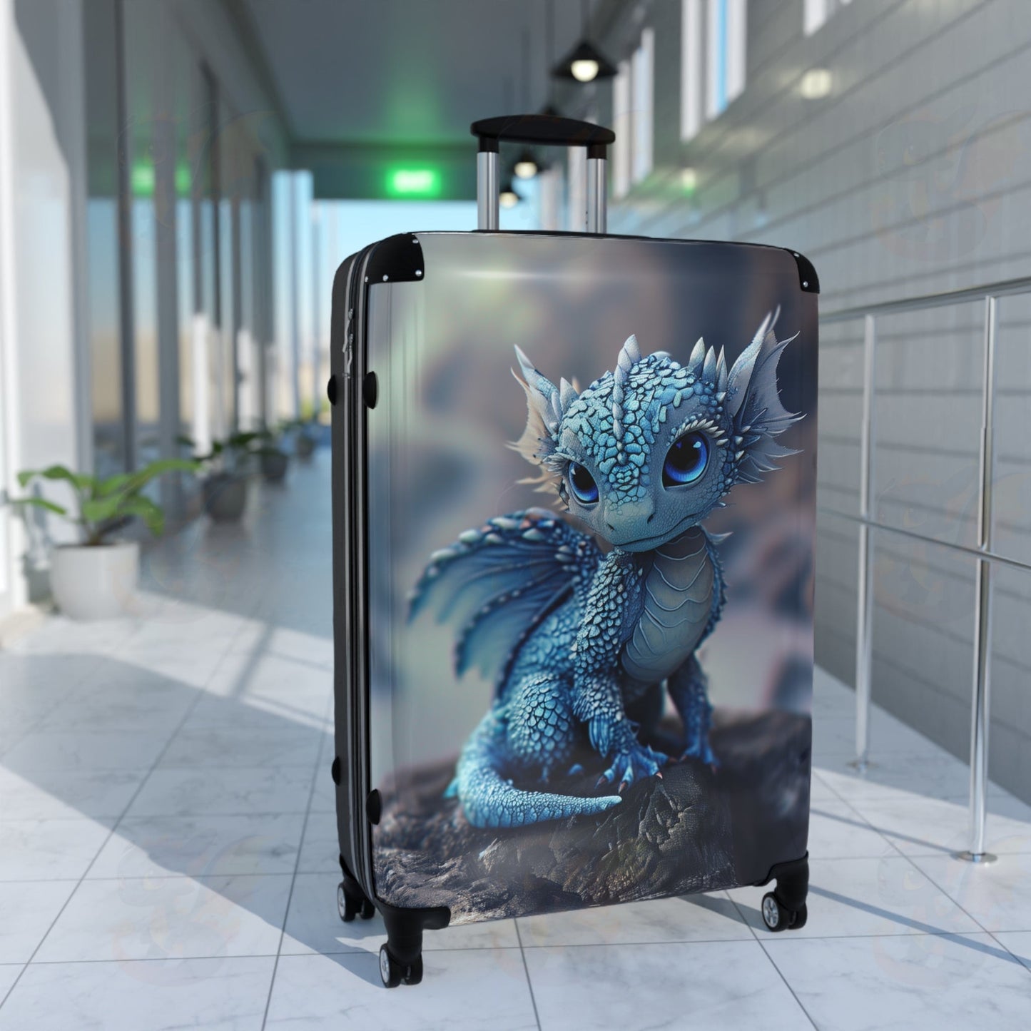 Suitcase With a  Magical Dragon Companion for Your Travels
