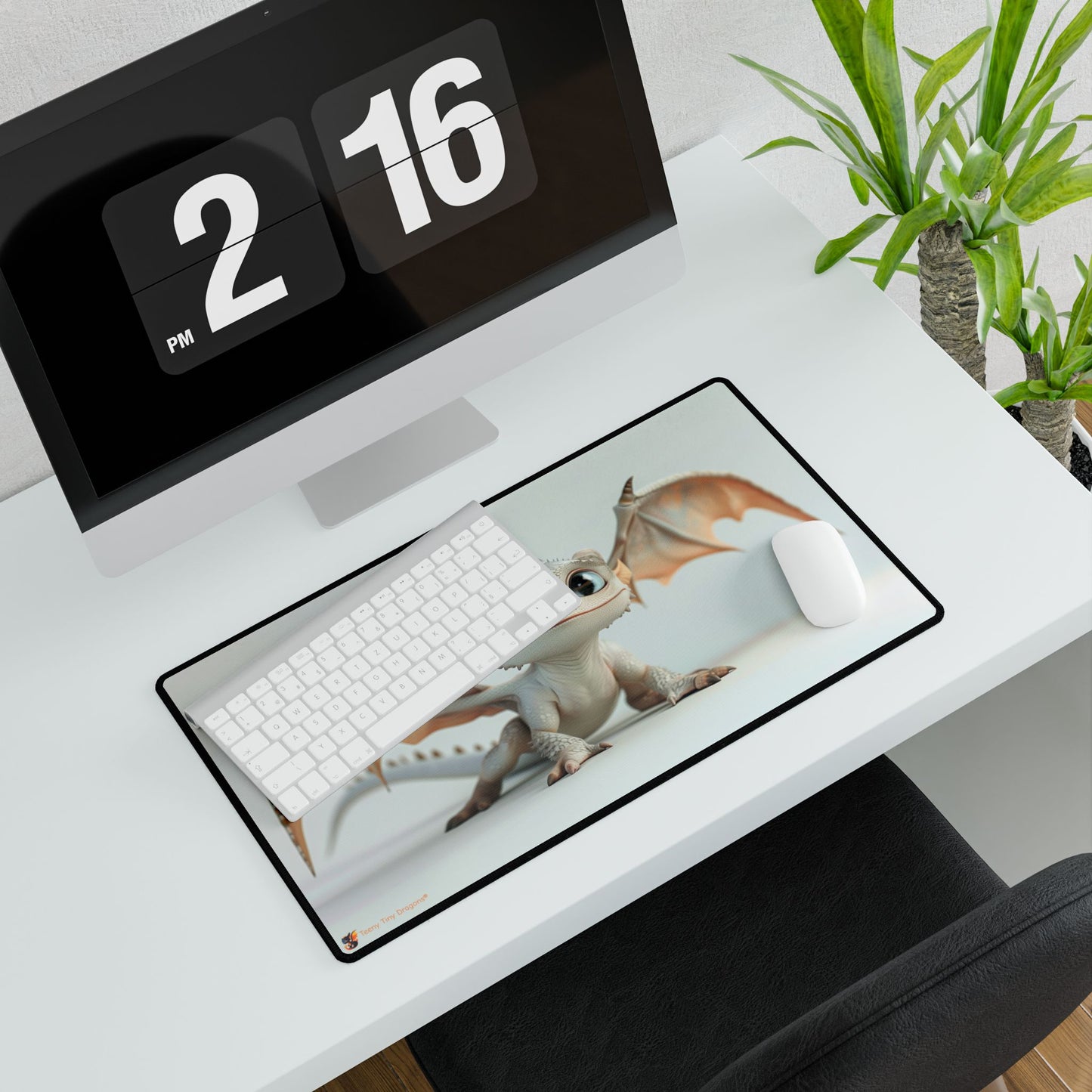 Cute Little Dragon Desk Mat - Teeny Tiny Dragons