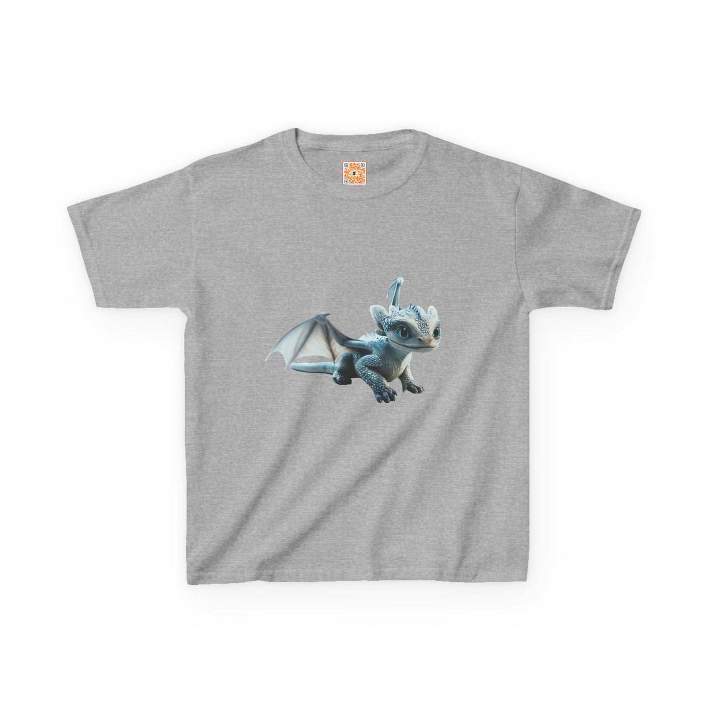 Flying White Dragon Kids Heavy Cotton T-Shirt - Teeny Tiny Dragons