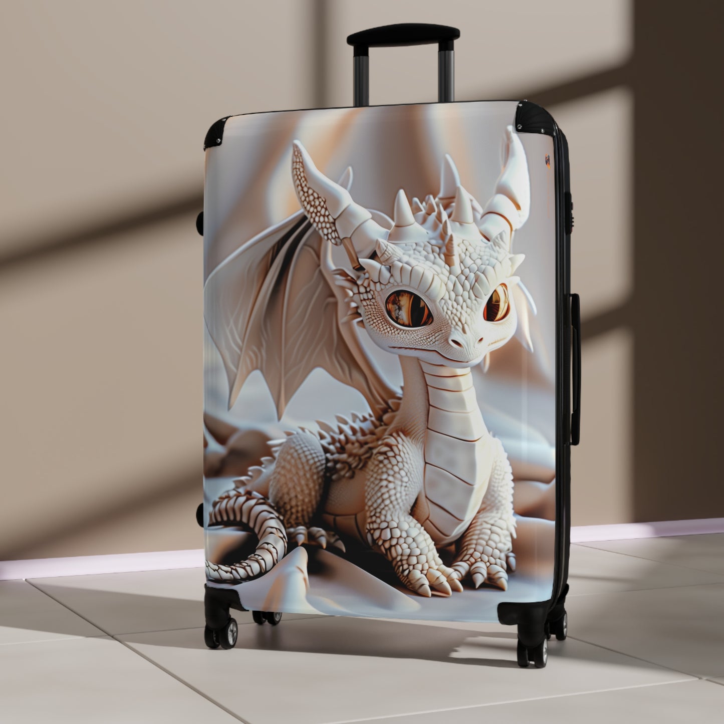 Gorgeous Little White Dragon Suitcase - Teeny Tiny Dragons