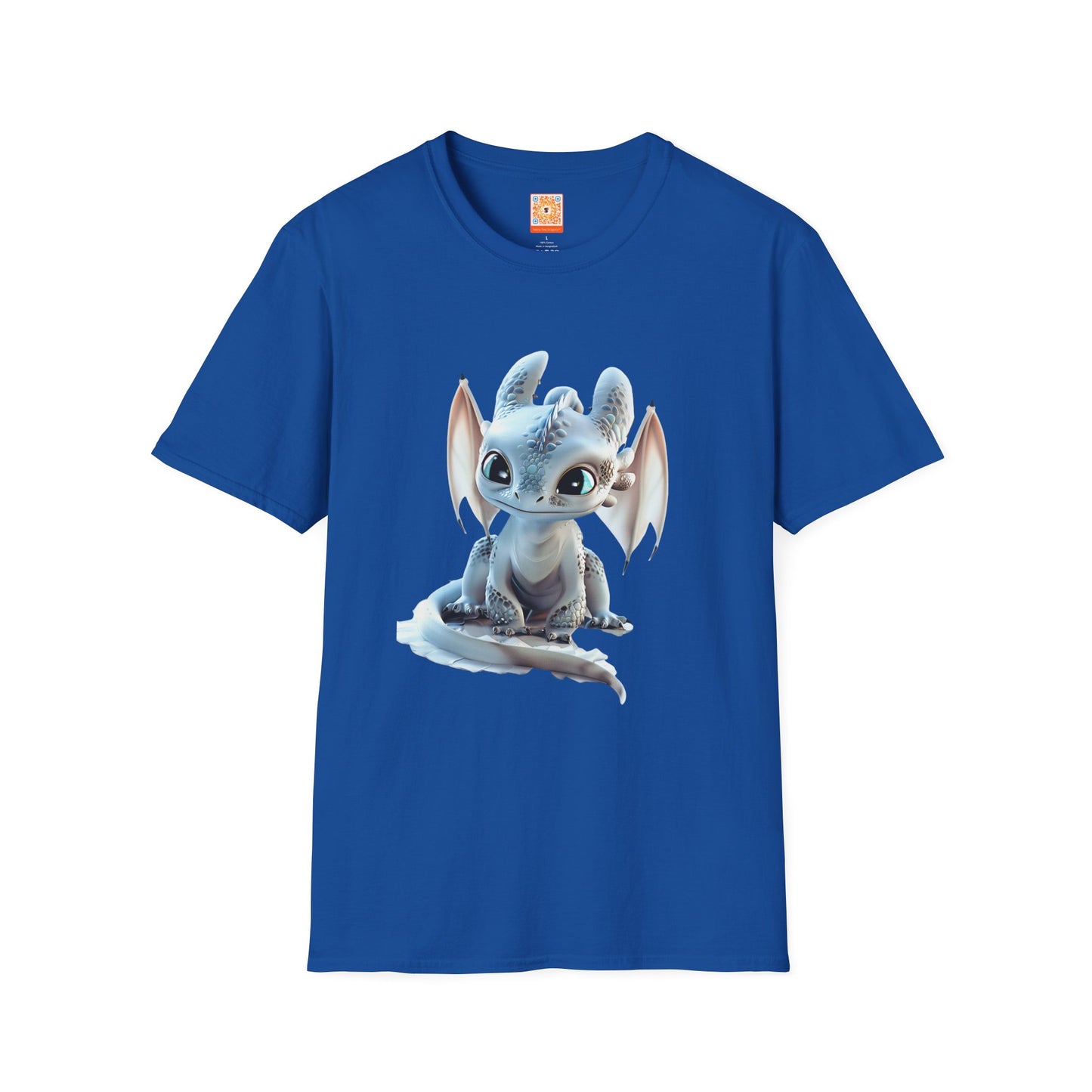 Gorgeous Little Blue Dragon Adult Unisex Softstyle T-Shirt - Teeny Tiny Dragons