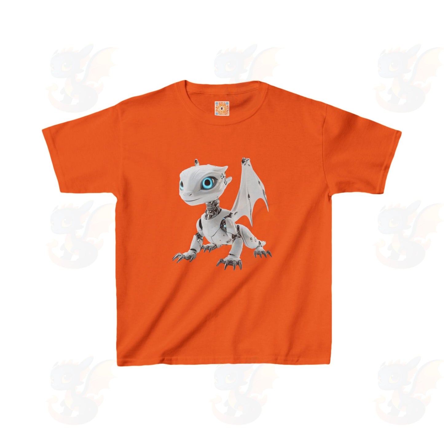 Blue Eyed Robot Dragon - Kids Heavy Cotton™ T-shirt