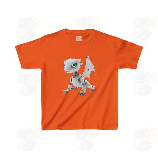 Blue Eyed Robot Dragon - Kids Heavy Cotton™ T-shirt