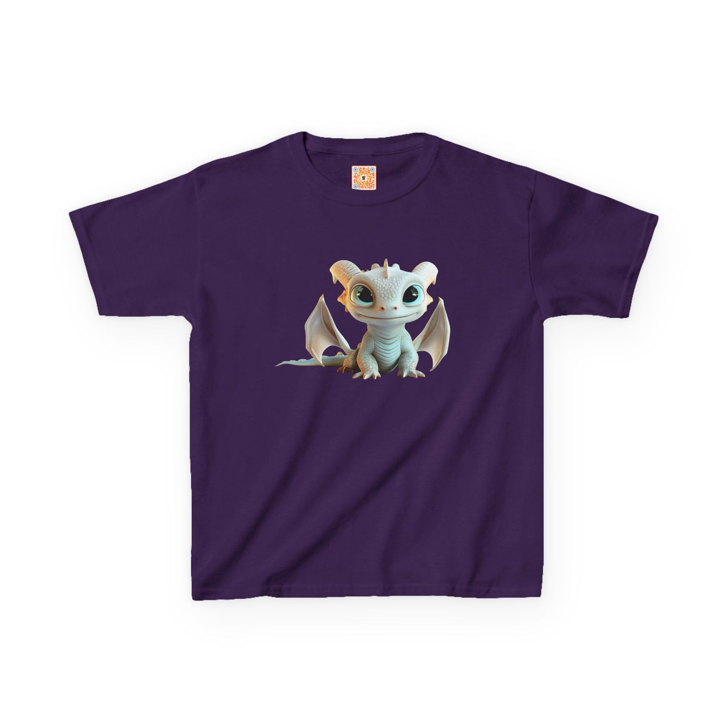 Very Cute Pale Dragon Kids Heavy Cotton T-Shirt - Teeny Tiny Dragons