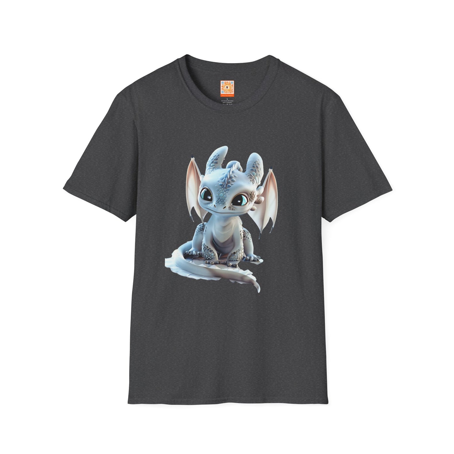 Gorgeous Little Blue Dragon Adult Unisex Softstyle T-Shirt - Teeny Tiny Dragons