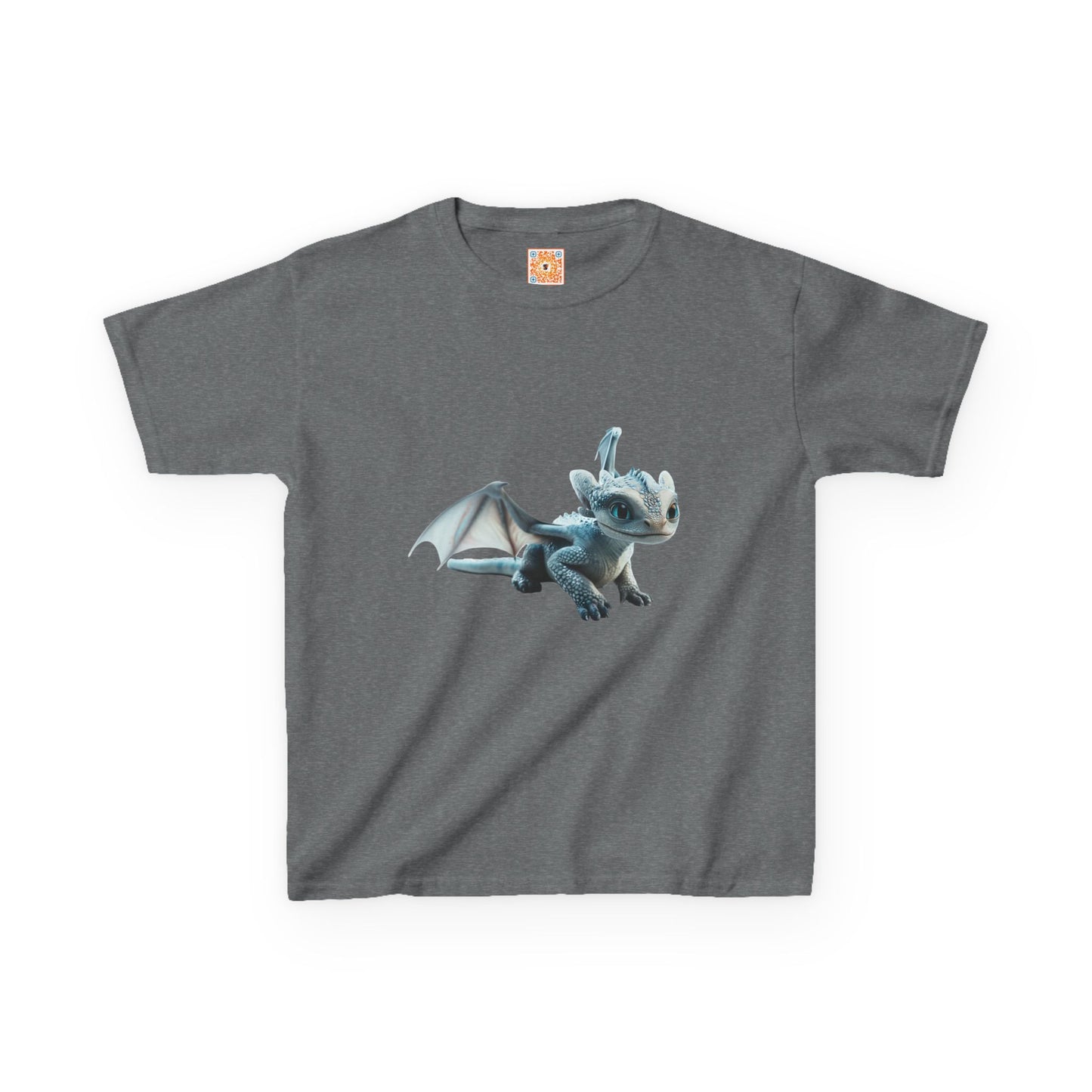 Flying White Dragon Kids Heavy Cotton T-Shirt - Teeny Tiny Dragons