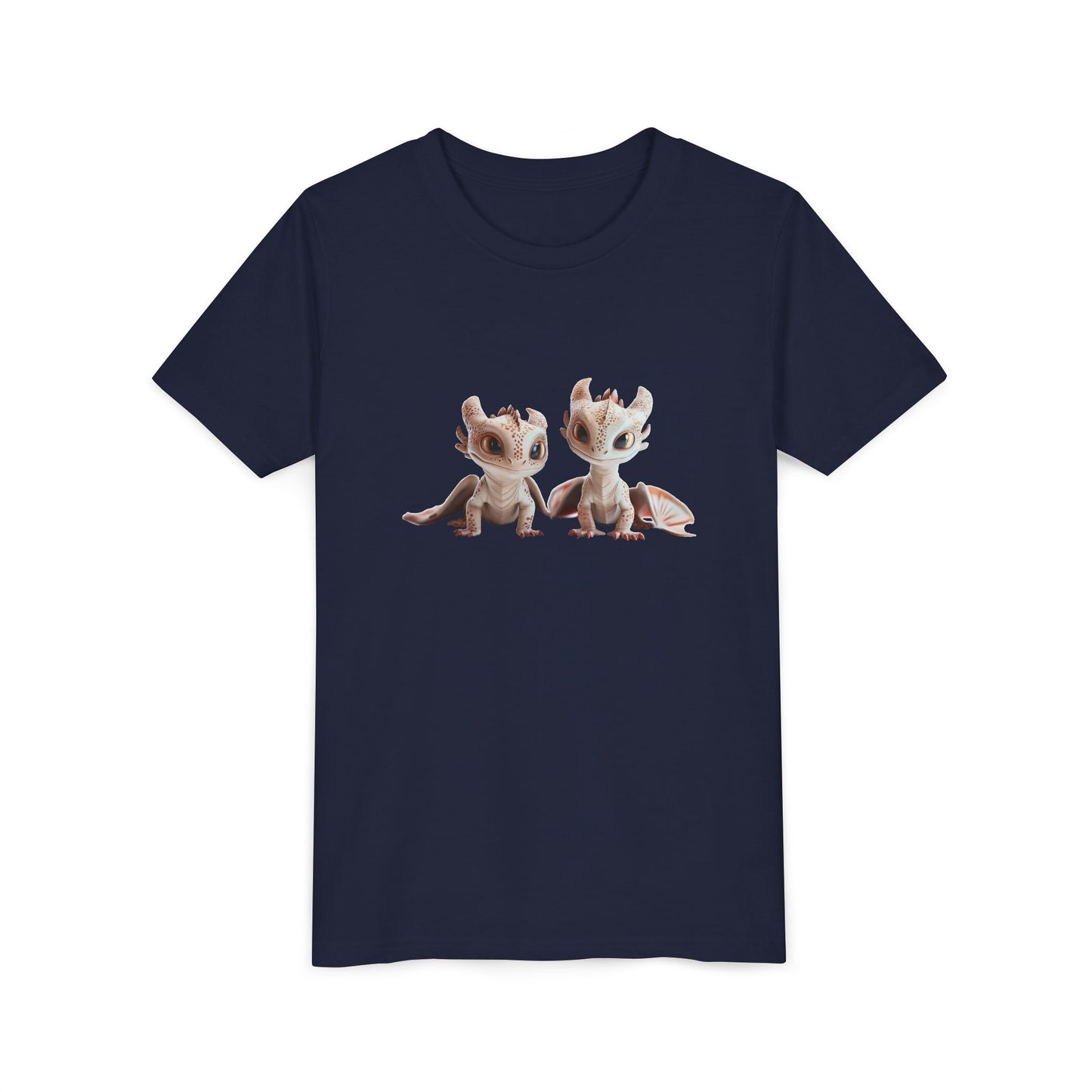 2 Adorable Baby Dragons - Youth Short Sleeve T-Shirt - Teeny Tiny Dragons
