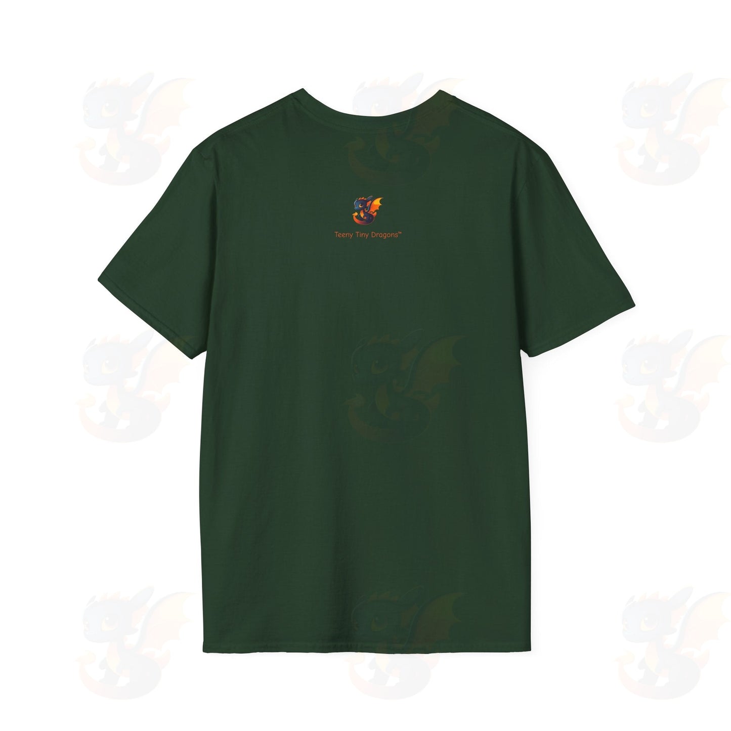 Cute Little Robot Dragon - Adult Robot Dragon Design Unisex Softstyle T-Shirt