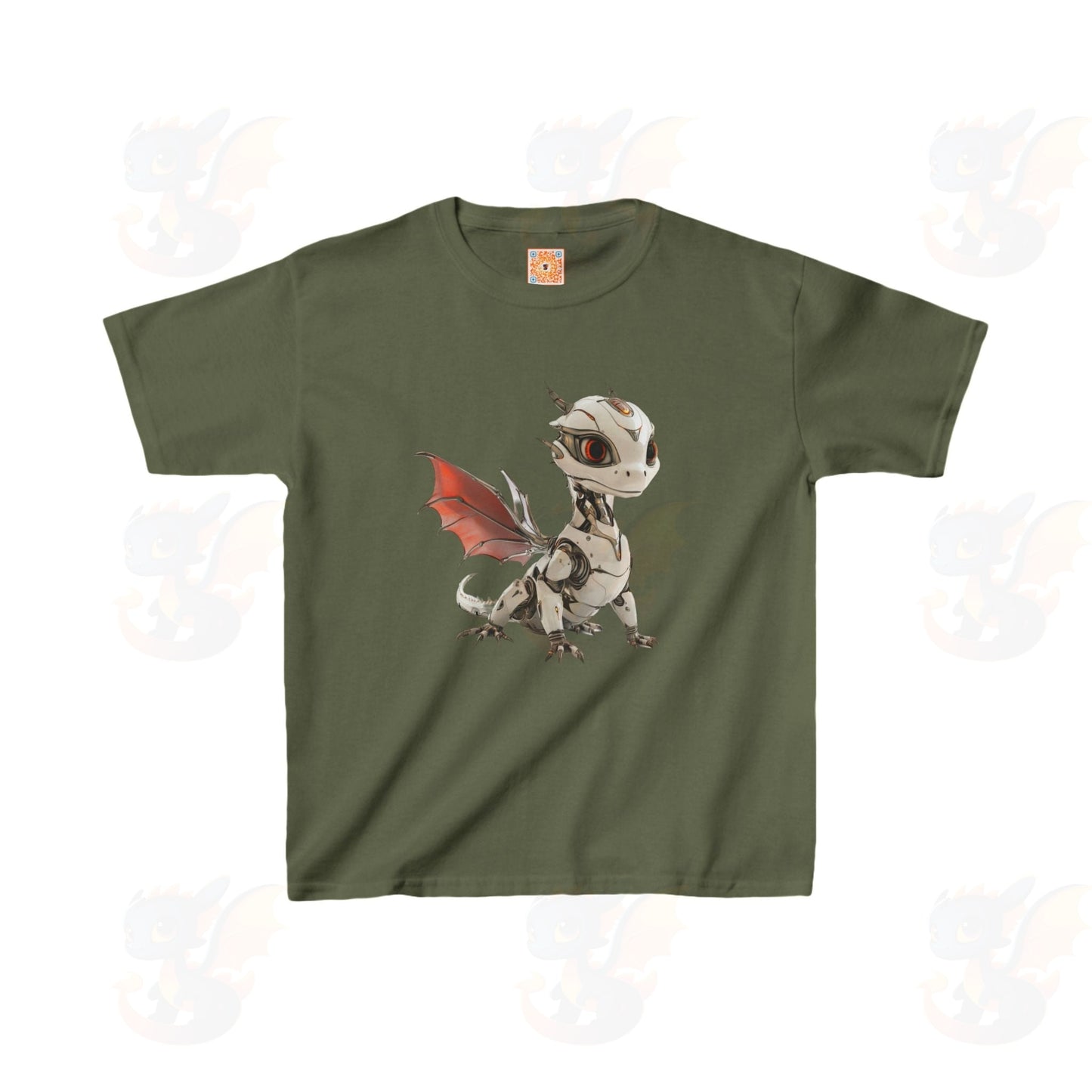 Cool Robot Dragon - Kids 100% Cotton T-Shirt