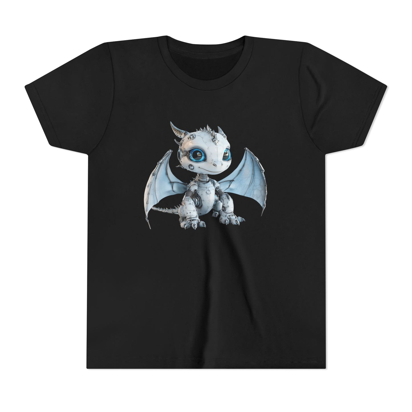 White Robot Dragon Kids Tee - Fun Adventure Design - Teeny Tiny Dragons