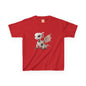Sitting Grey Robot Dragon Kids 100% Cotton T-Shirt - Teeny Tiny Dragons