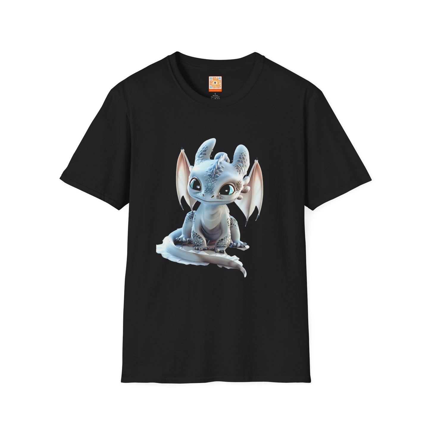 Gorgeous Little Blue Dragon Adult Unisex Softstyle T-Shirt - Teeny Tiny Dragons