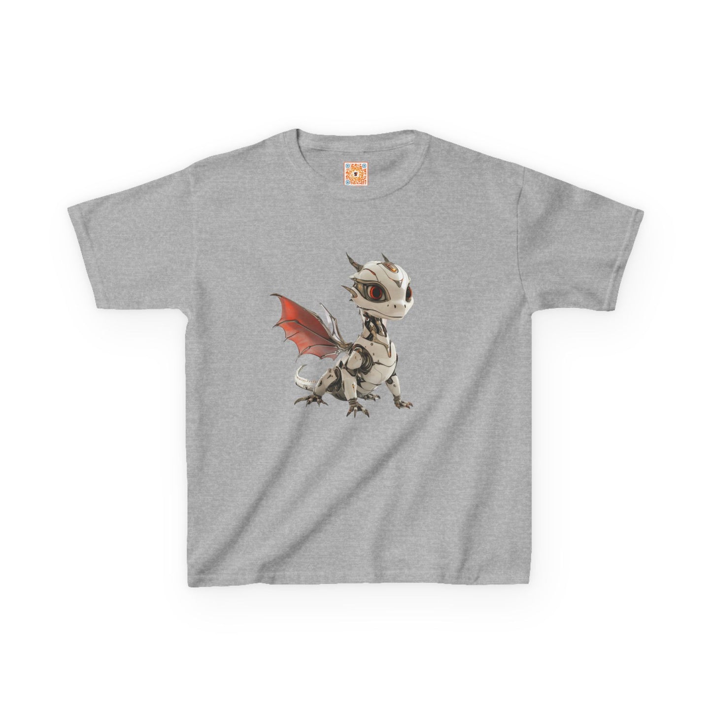 Amber Robot Dragon Heavy Cotton T-Shirt - Teeny Tiny Dragons