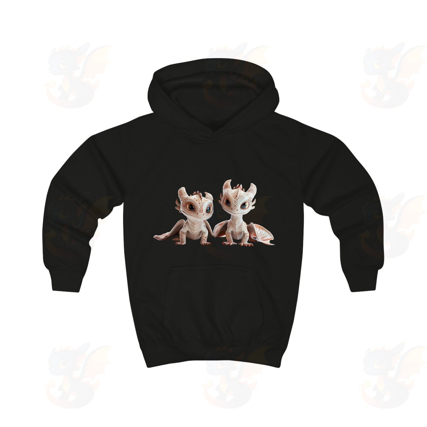 2 Adorable Little Dragons - Kids Hoodie