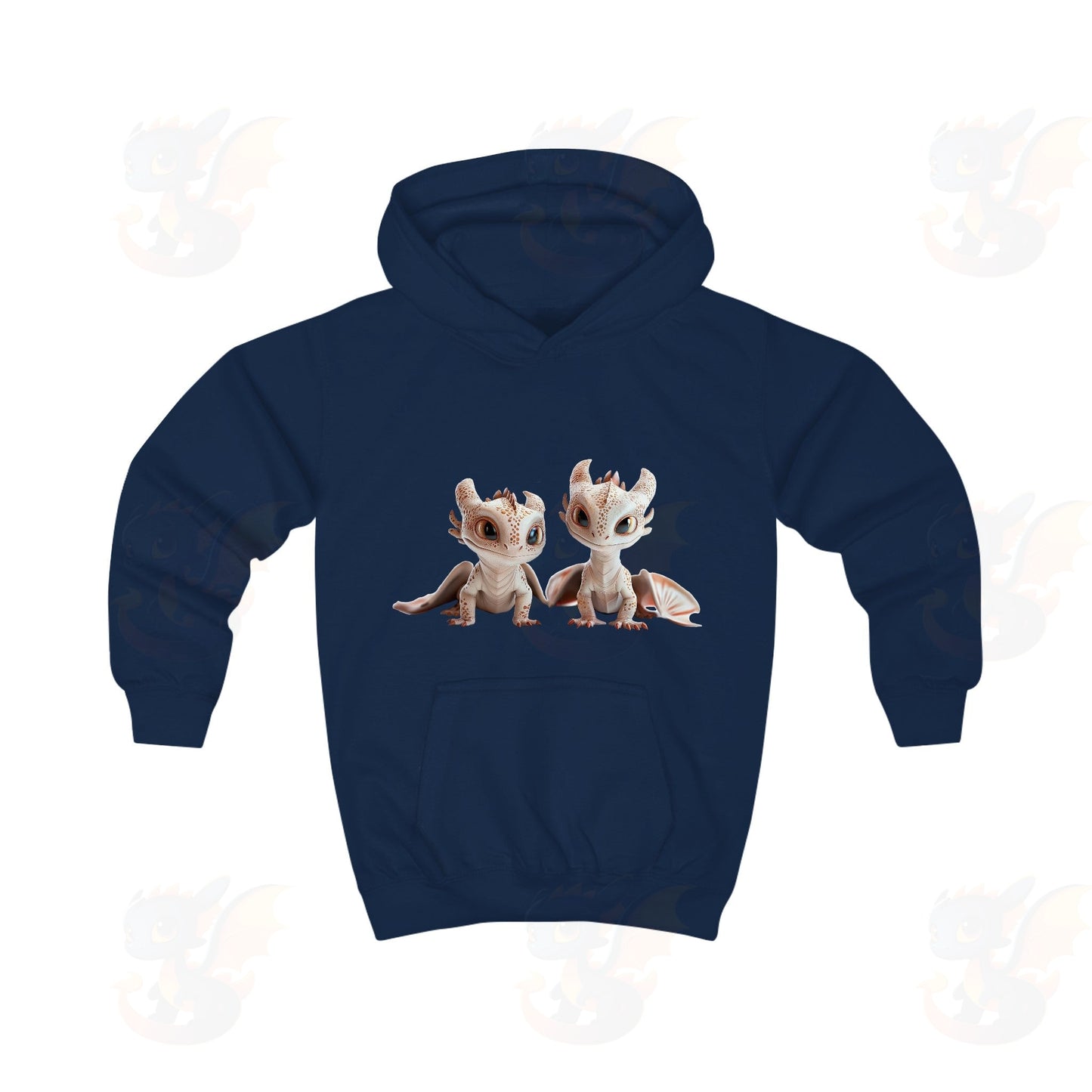 2 Adorable Little Dragons - Kids Hoodie
