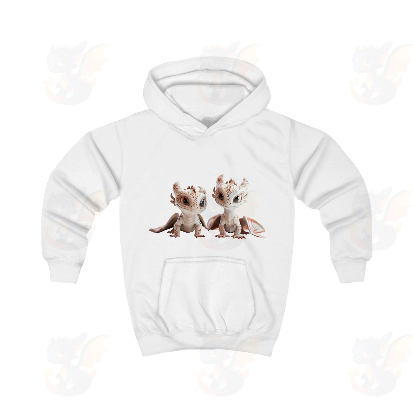 2 Adorable Little Dragons - Kids Hoodie