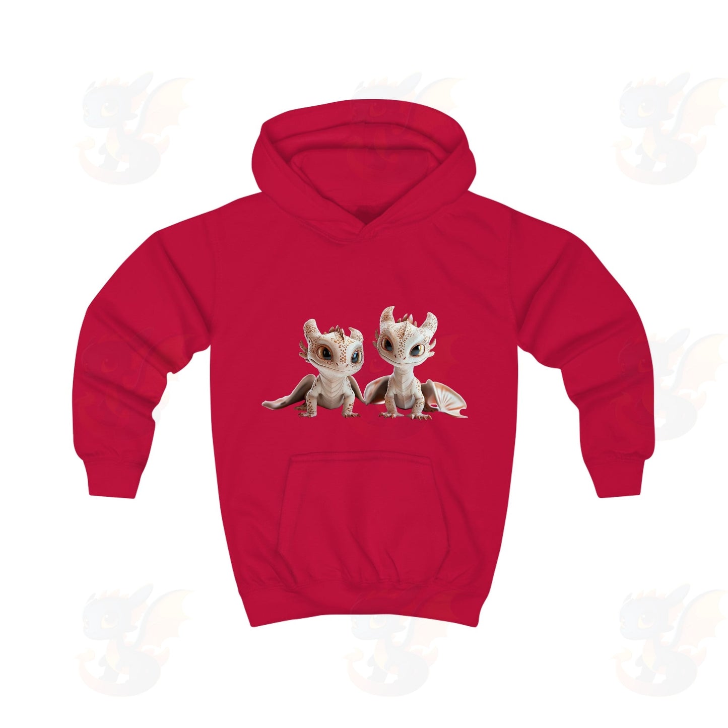 2 Adorable Little Dragons - Kids Hoodie