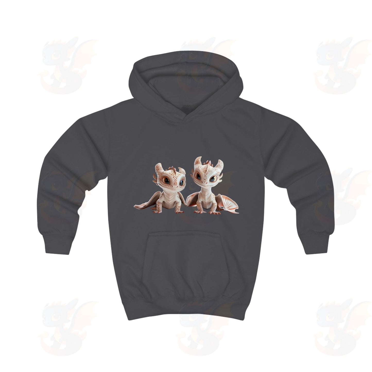 2 Adorable Little Dragons - Kids Hoodie