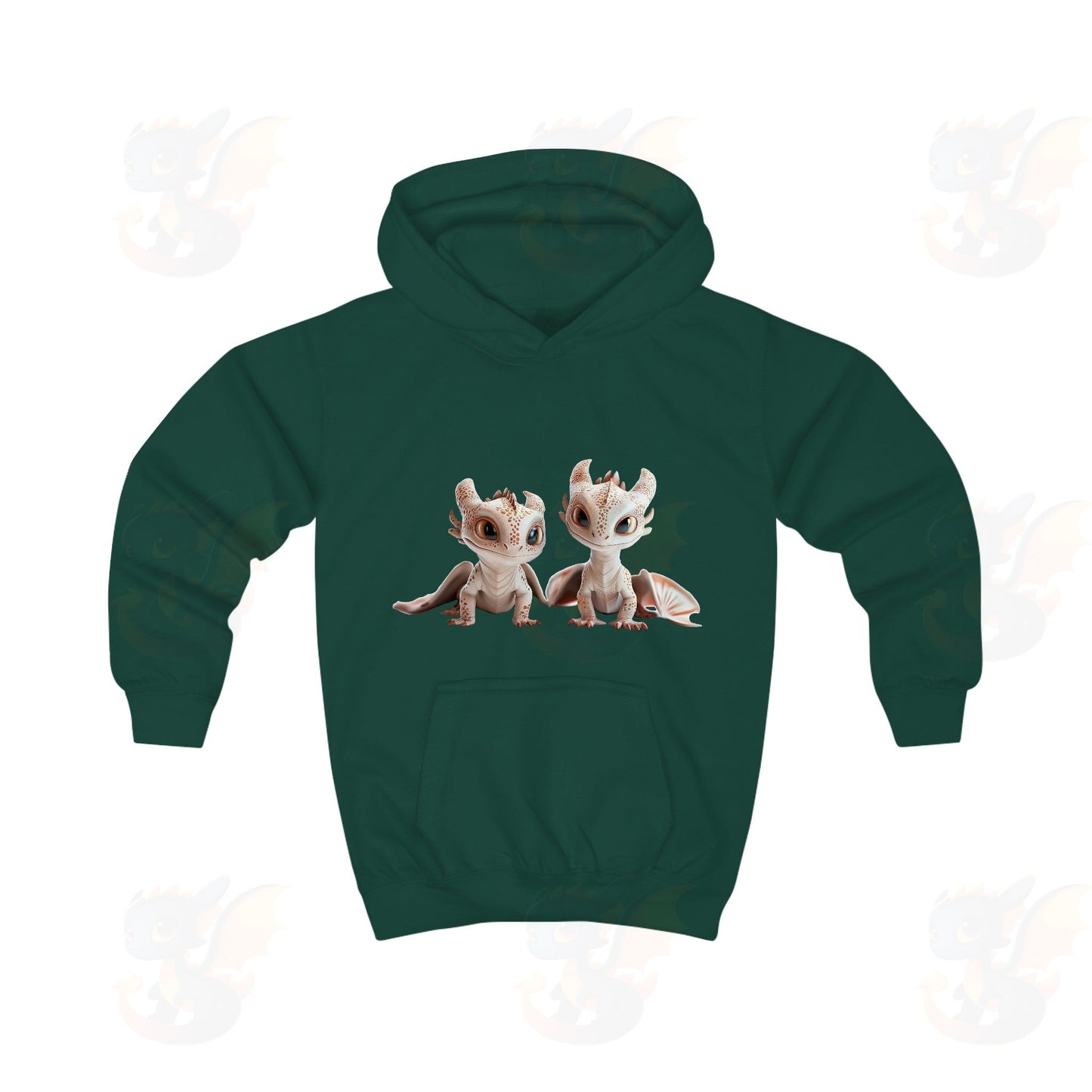 2 Adorable Little Dragons - Kids Hoodie