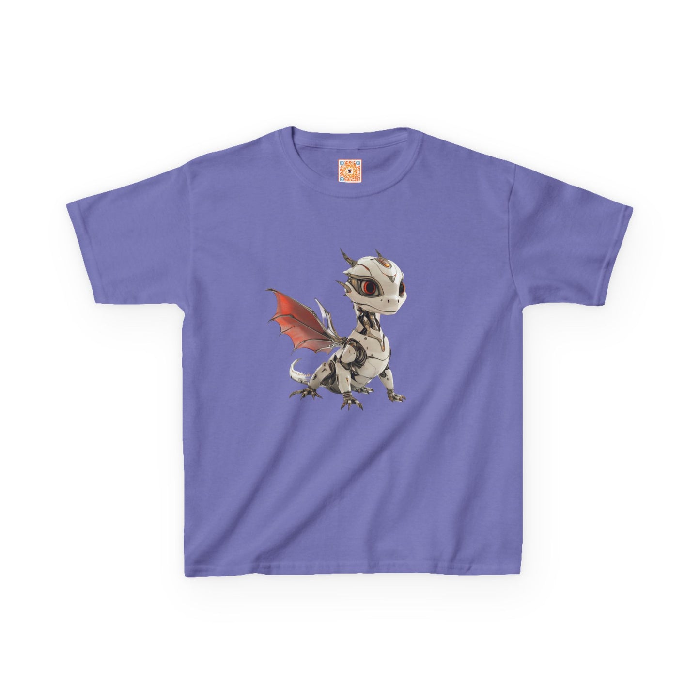 Amber Robot Dragon Heavy Cotton T-Shirt - Teeny Tiny Dragons