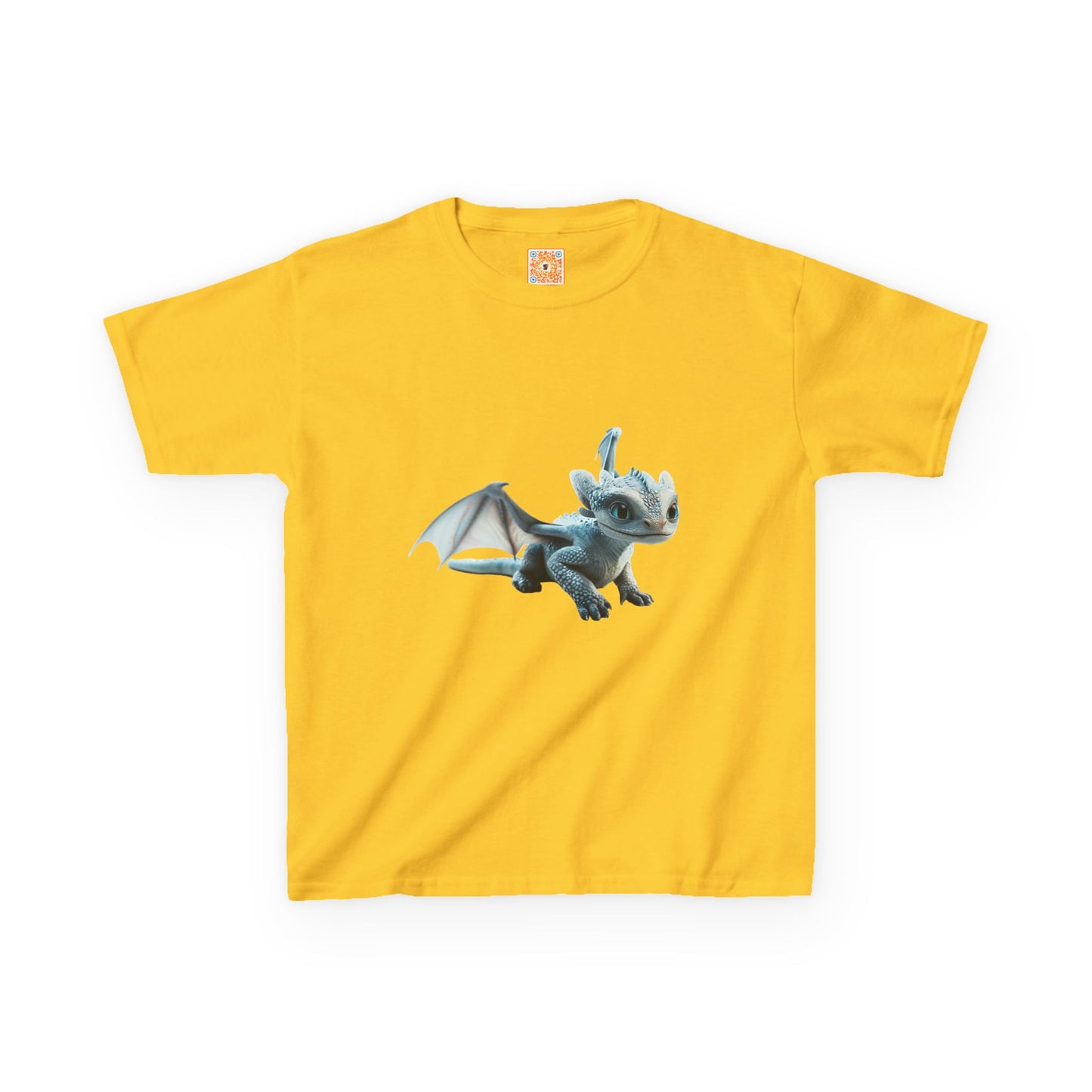 Flying White Dragon Kids Heavy Cotton T-Shirt - Teeny Tiny Dragons