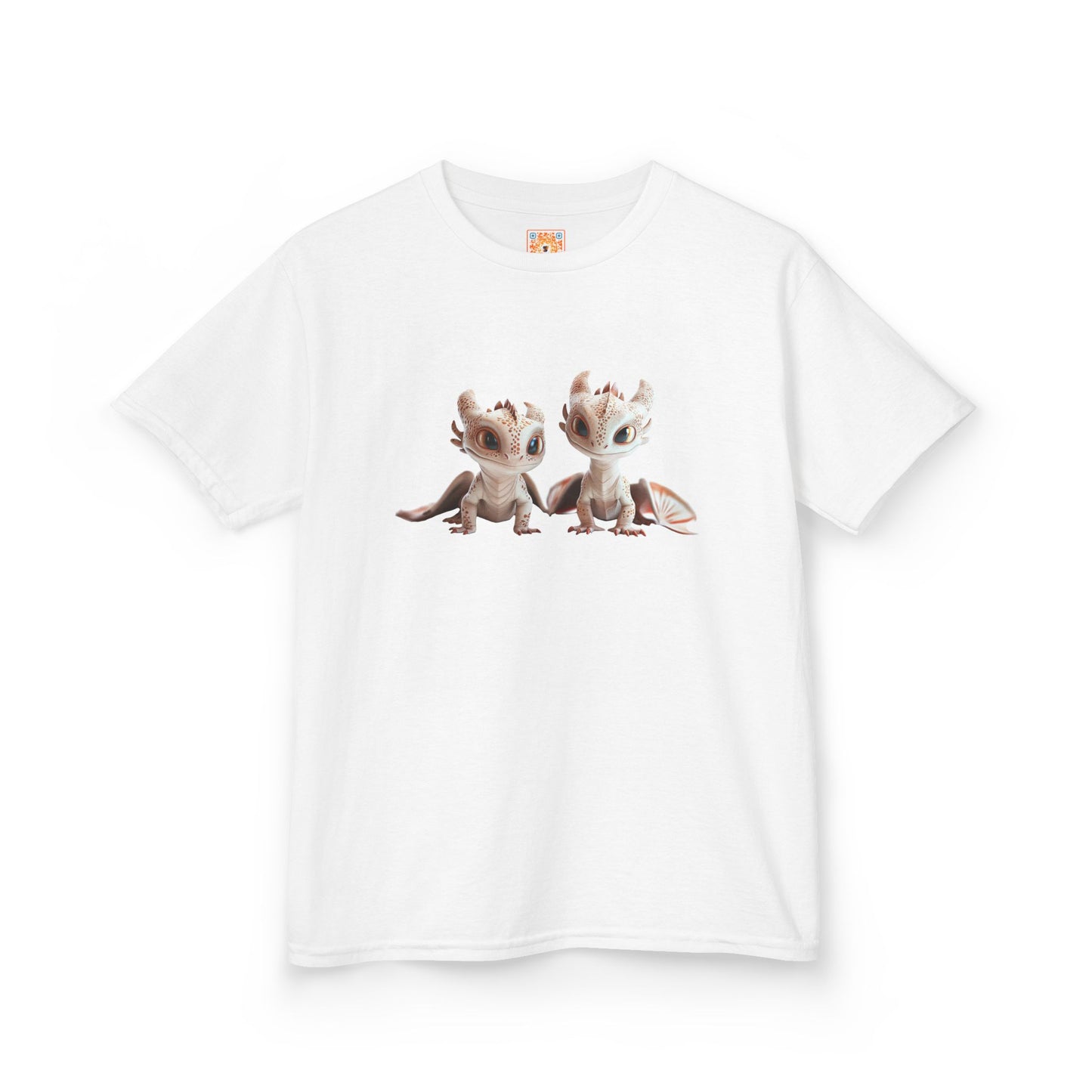 2 Adorable Dragons Kids Heavy Cotton T-Shirt - Teeny Tiny Dragons