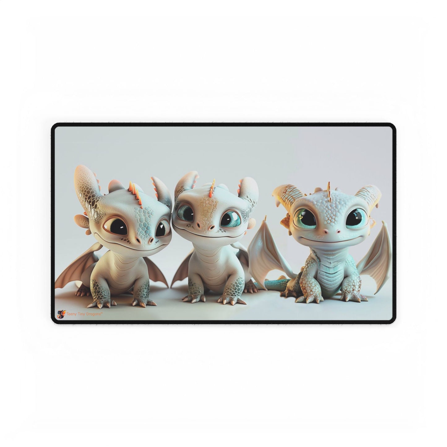 3 Adorable Baby Dragons Mouse Pad - Teeny Tiny Dragons