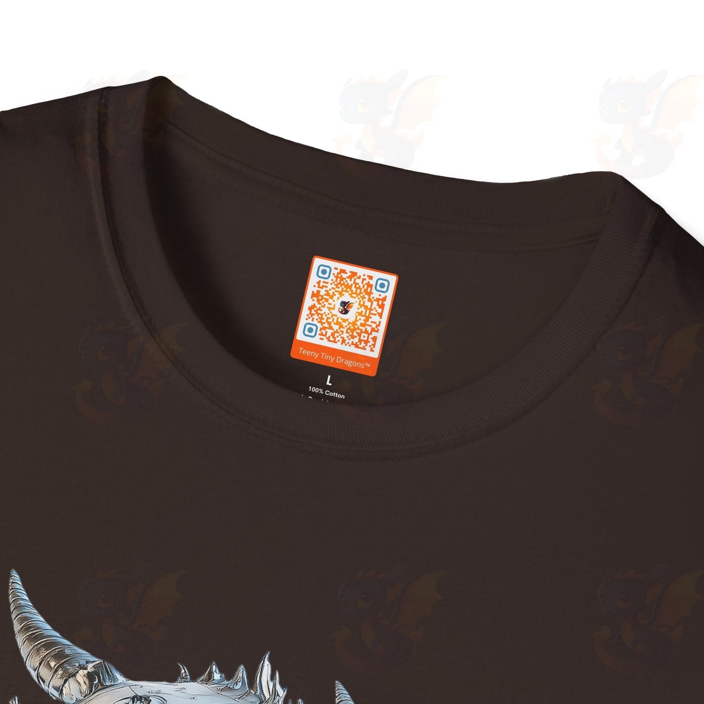 Cute Little Robot Dragon - Adult Robot Dragon Design Unisex Softstyle T-Shirt
