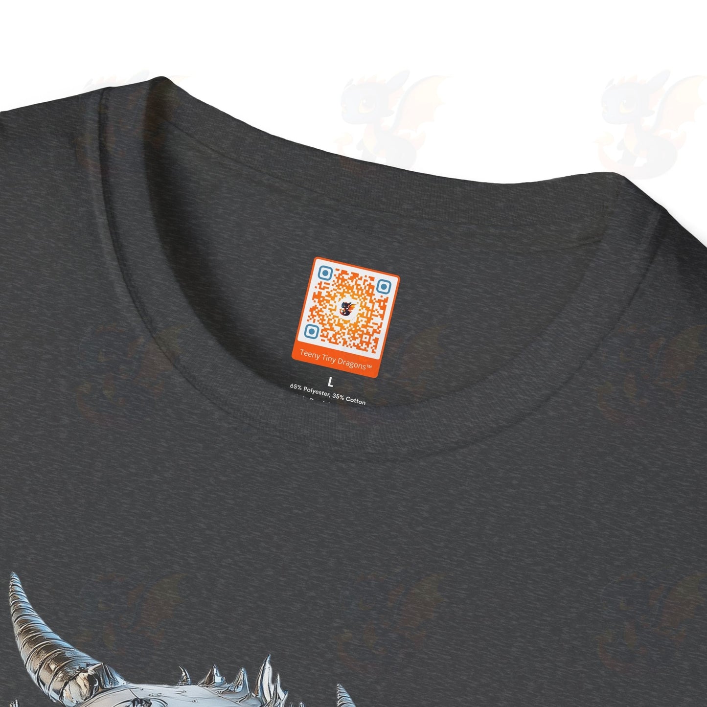 Cute Little Robot Dragon - Adult Robot Dragon Design Unisex Softstyle T-Shirt