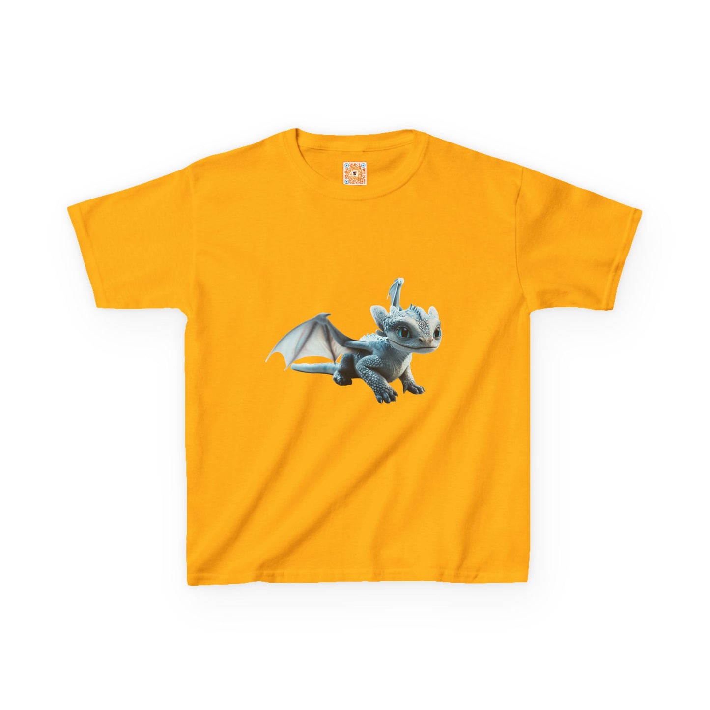 Flying White Dragon Kids Heavy Cotton T-Shirt - Teeny Tiny Dragons