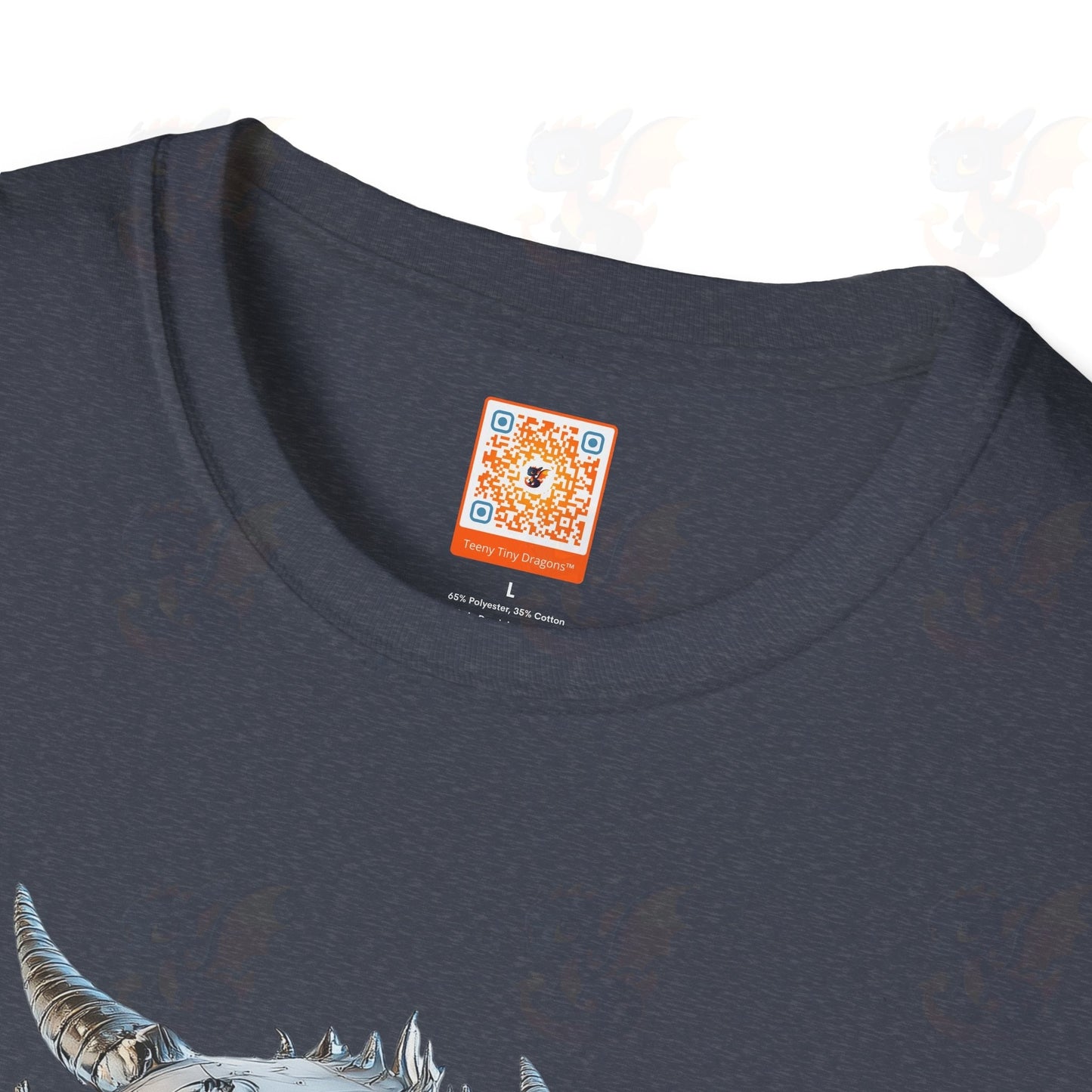 Cute Little Robot Dragon - Adult Robot Dragon Design Unisex Softstyle T-Shirt