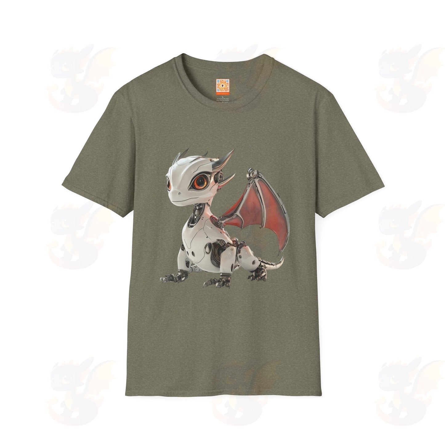 Adult Robot Dragon Design Unisex Softstyle T-Shirt