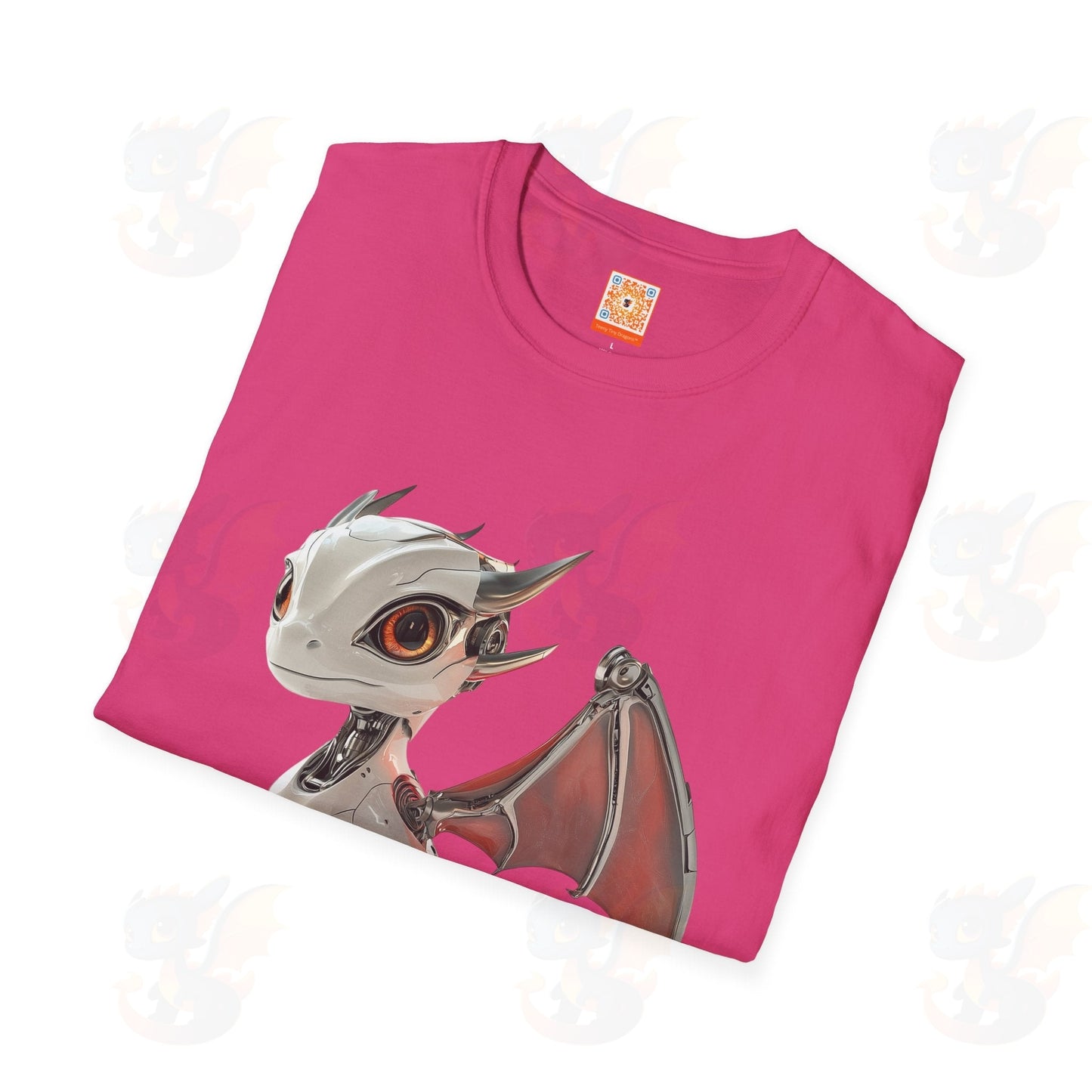 Adult Robot Dragon Design Unisex Softstyle T-Shirt