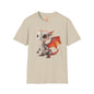 Big Eyed Baby Robot Dragon Adult Unisex Softstyle T-Shirt - Teeny Tiny Dragons