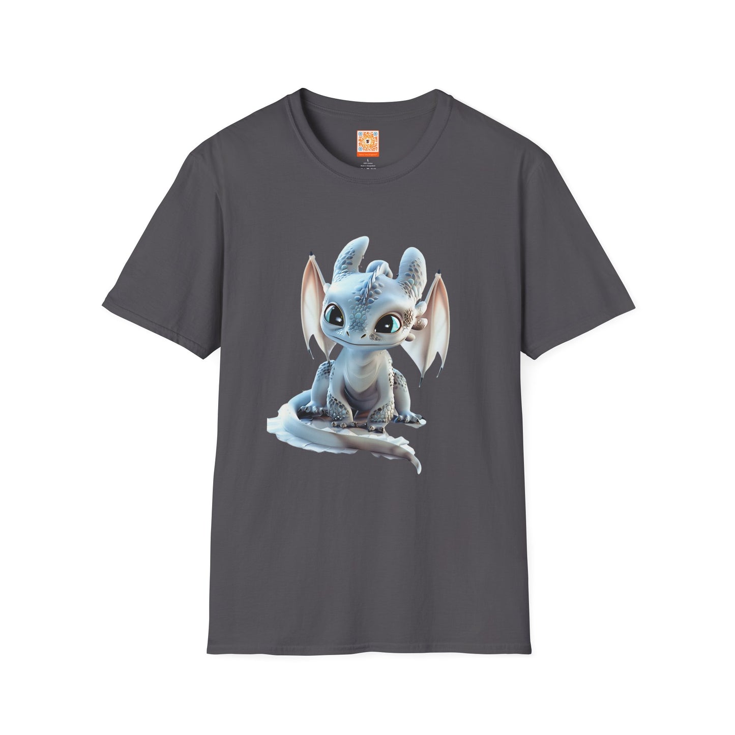 Gorgeous Little Blue Dragon Adult Unisex Softstyle T-Shirt - Teeny Tiny Dragons