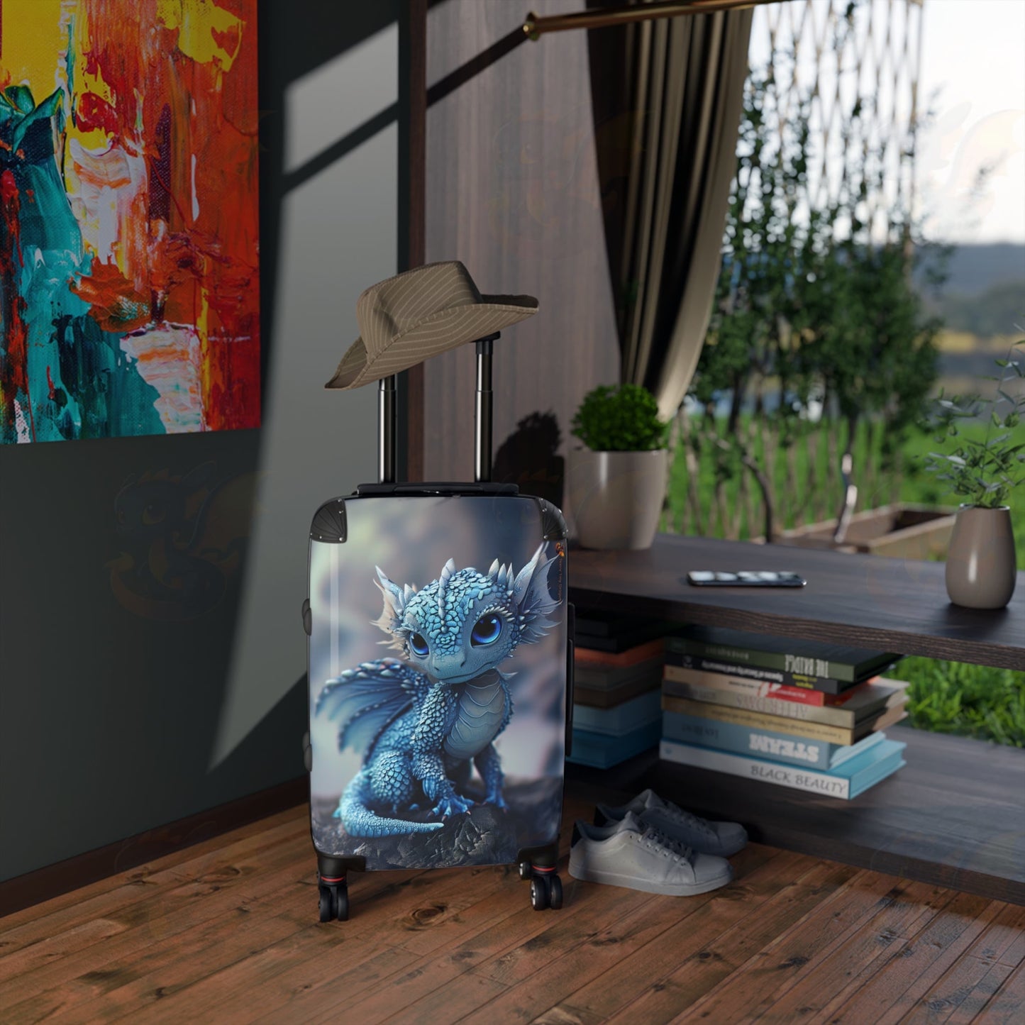 Suitcase With a  Magical Dragon Companion for Your Travels
