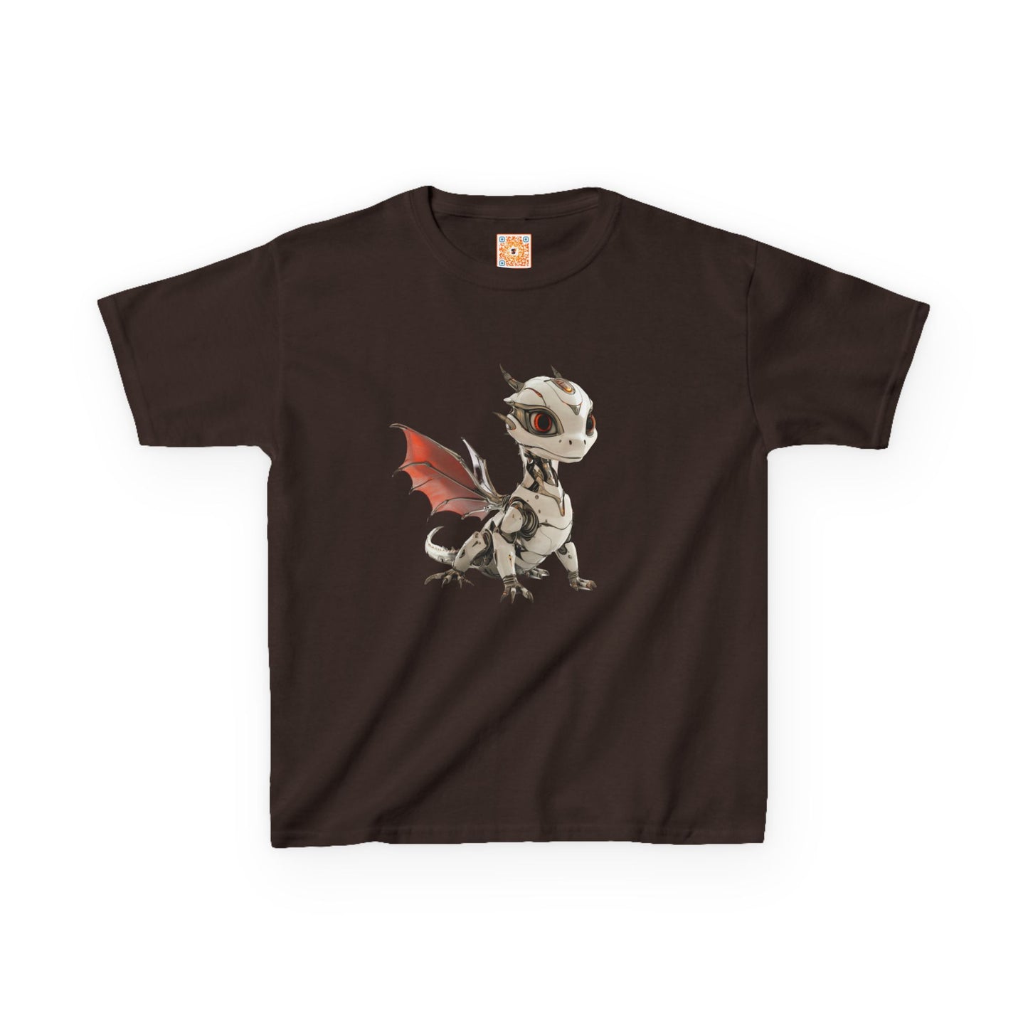 Amber Robot Dragon Heavy Cotton T-Shirt - Teeny Tiny Dragons