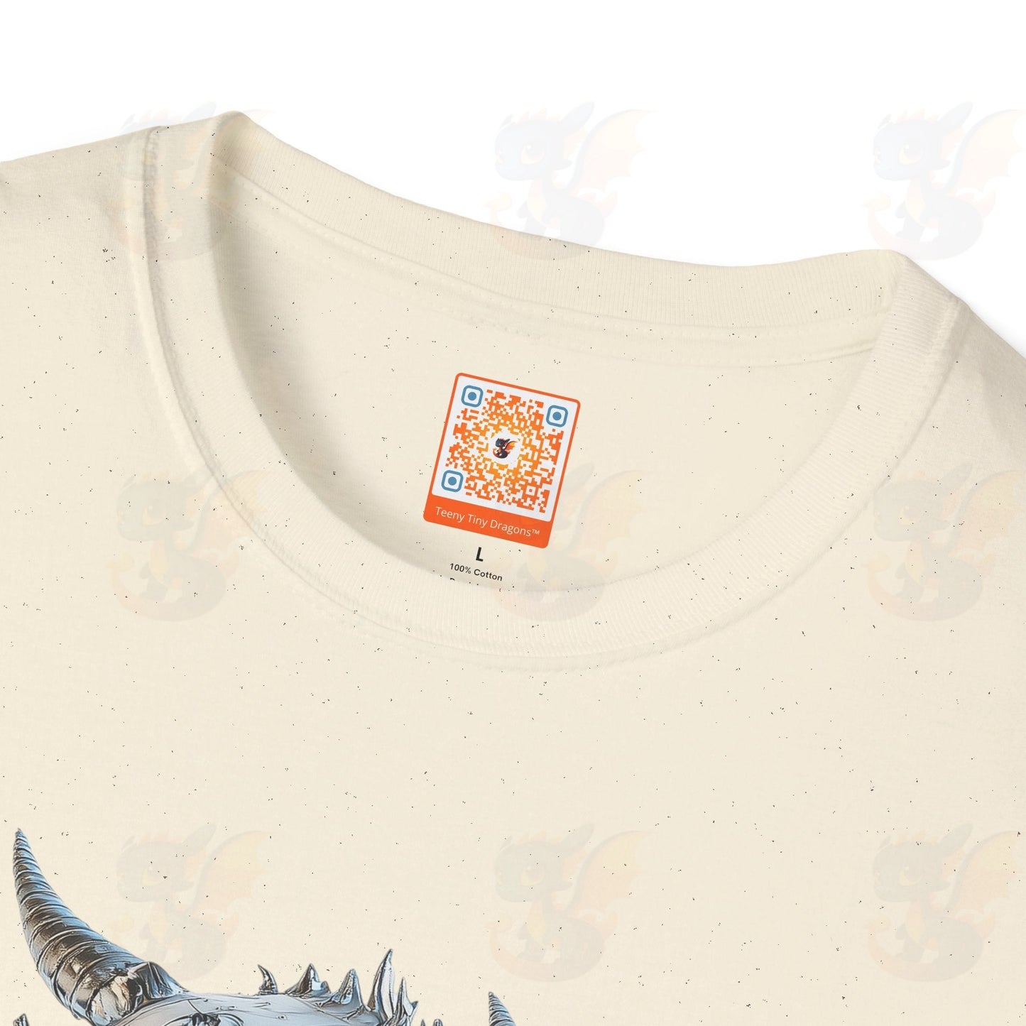 Cute Little Robot Dragon - Adult Robot Dragon Design Unisex Softstyle T-Shirt