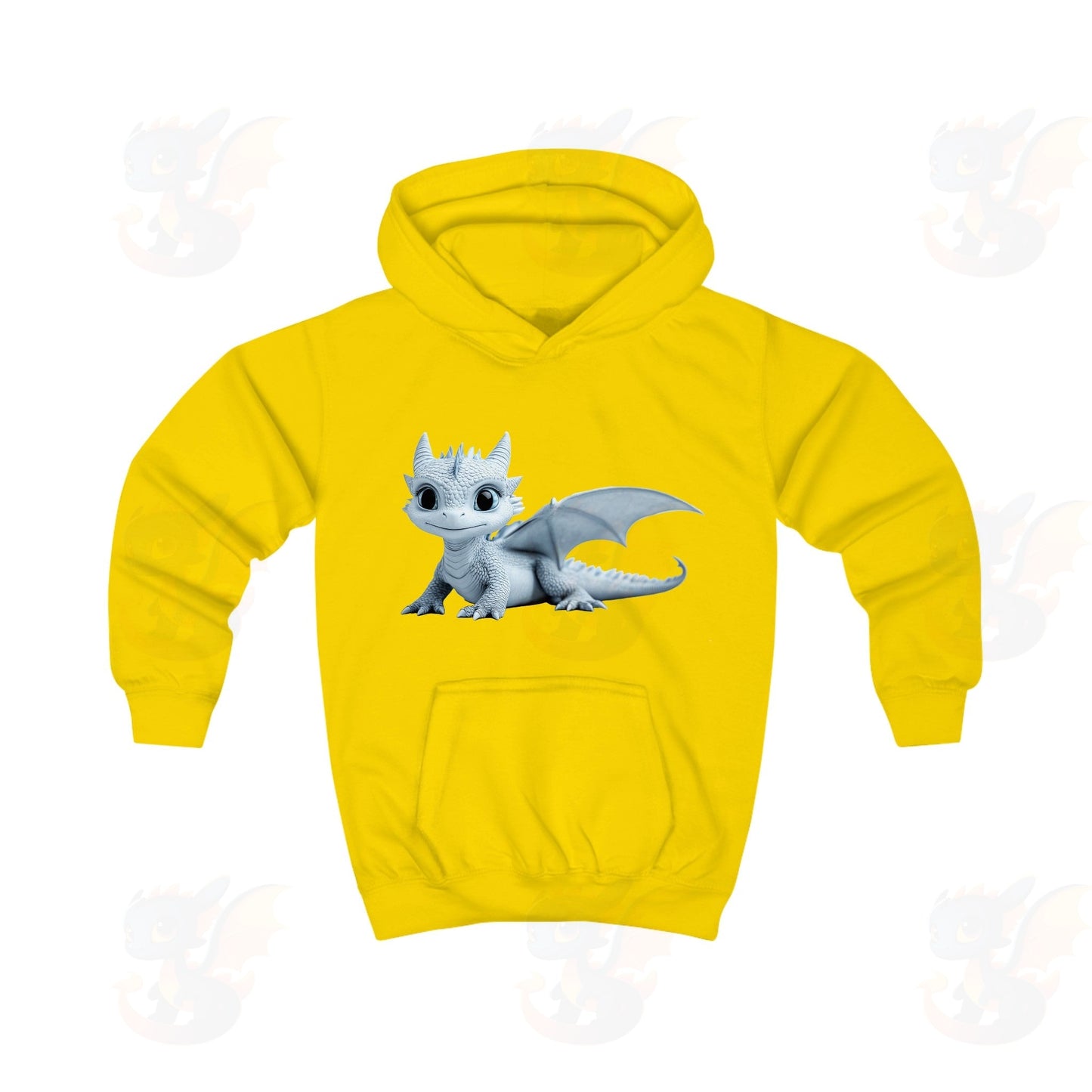 Beautiful Little Blue Baby Dragon - Kids Hoodie