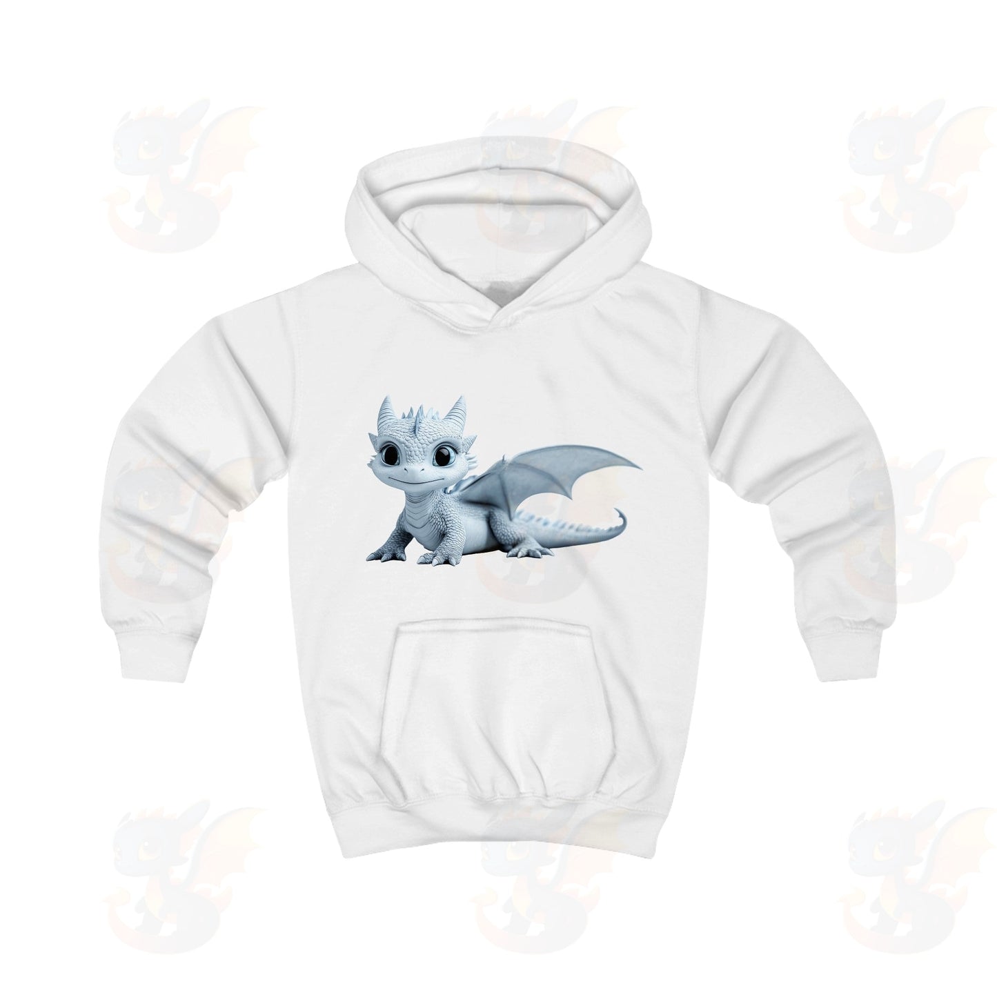 Beautiful Little Blue Baby Dragon - Kids Hoodie