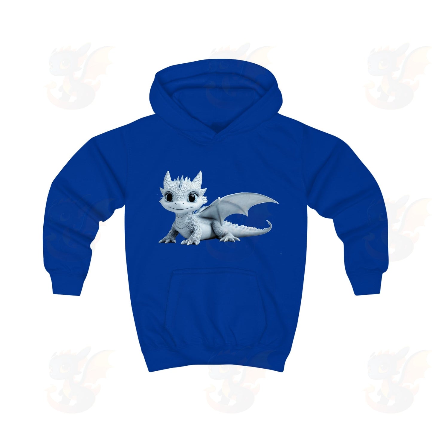 Beautiful Little Blue Baby Dragon - Kids Hoodie