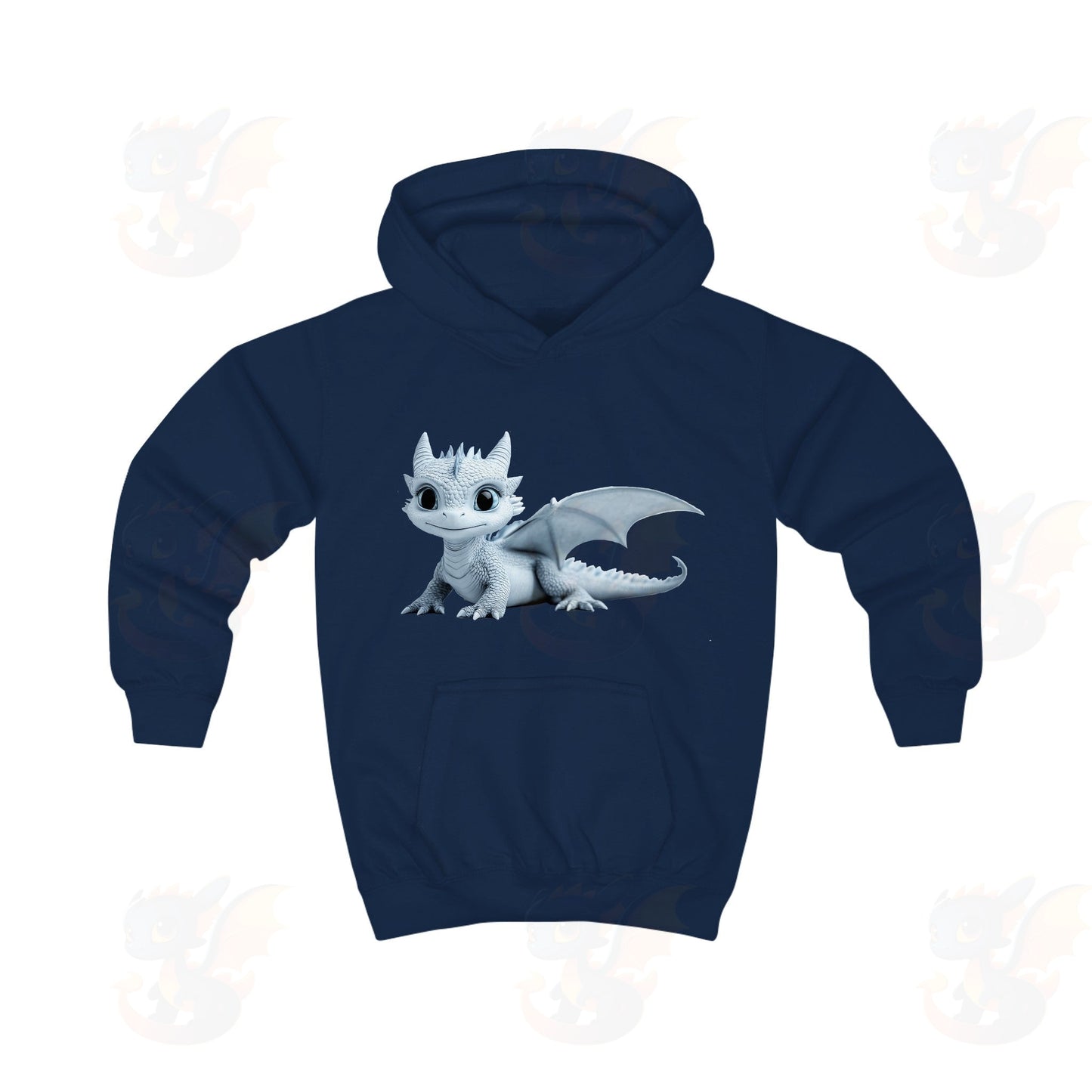 Beautiful Little Blue Baby Dragon - Kids Hoodie