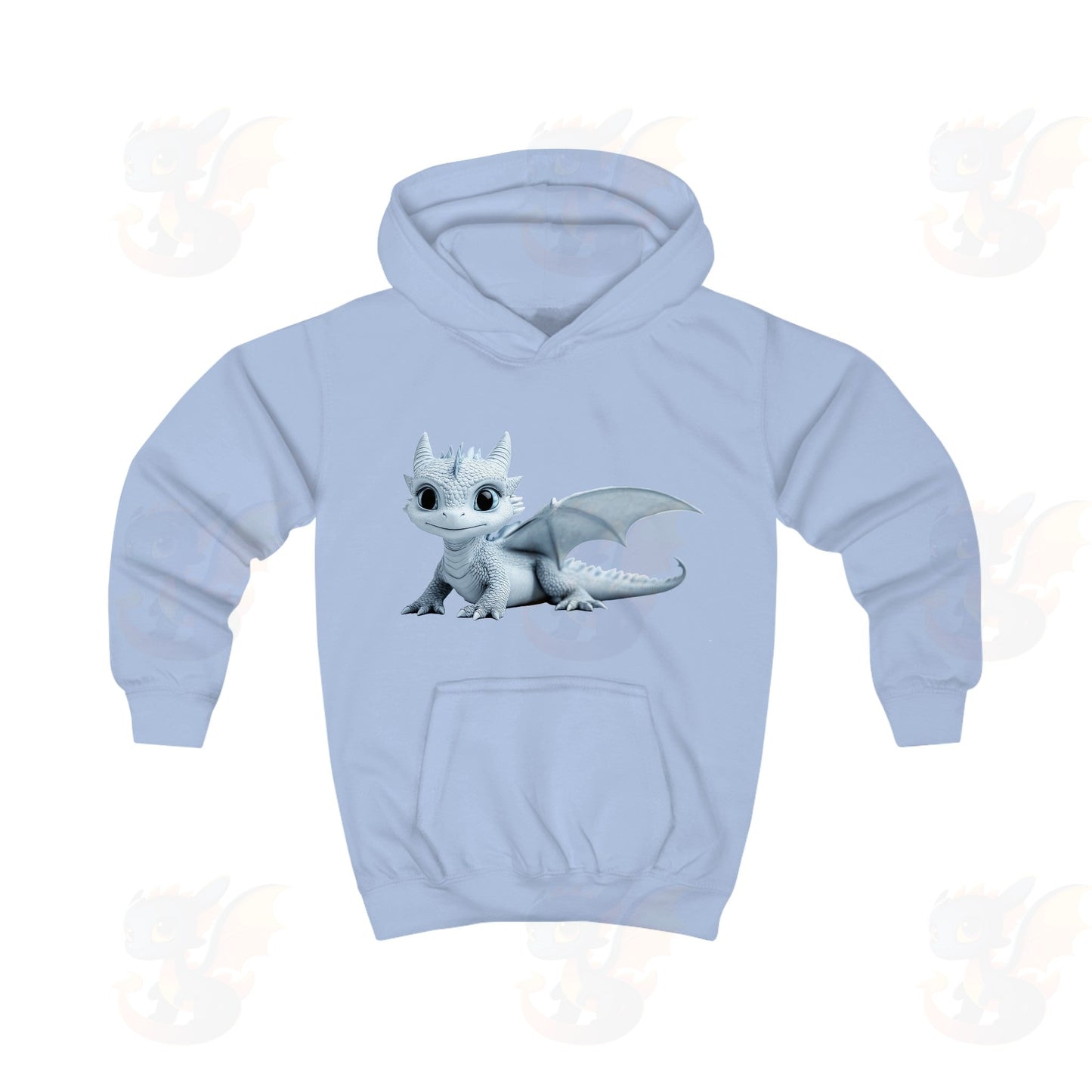 Beautiful Little Blue Baby Dragon - Kids Hoodie